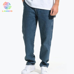 Custom Men's Solid Double Knee Work Jeans Denim Painter Pants Custom Carpenter Jeans Cargo Pants Men's Jeans