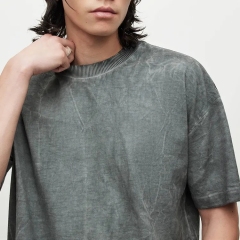 Men's 100% Cotton Custom Logo Blank T Shirts Oversized Drop Shoulder O-neck Self-cultivation T-shirts For Men