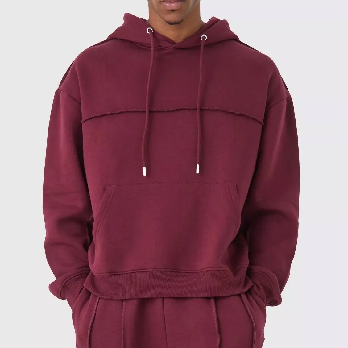 2023 Custom Men's Tracksuit Heavy Weight Cotton Suit Customized Embroidery Logo 3d Stitching Tracksuit For Men