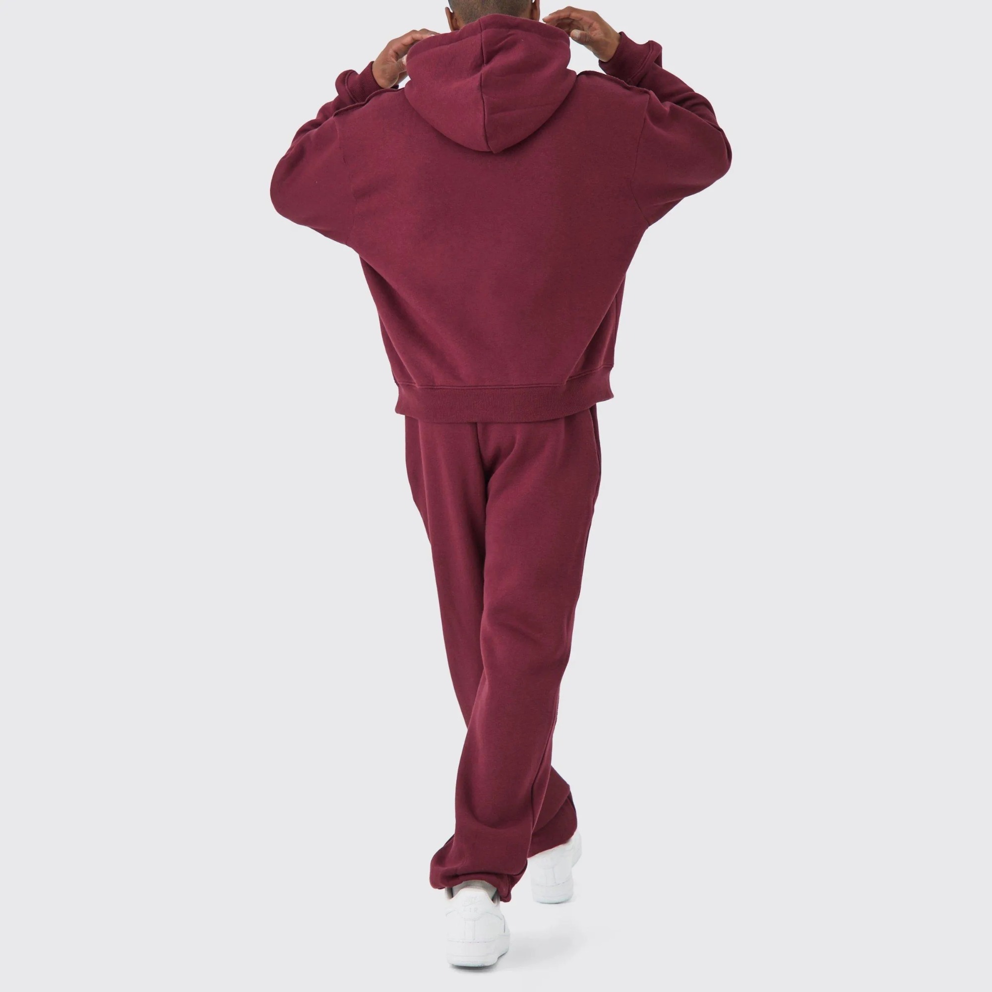 2023 Custom Men's Tracksuit Heavy Weight Cotton Suit Customized Embroidery Logo 3d Stitching Tracksuit For Men