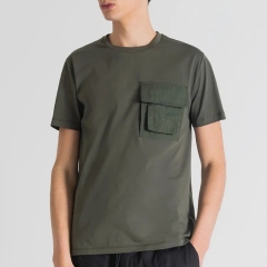 Men's 100% Cotton Blank T Shirts High Quality Rib Crew Neck Normal Fitting Custom Logo Design Slim Fit T-shirt For Men