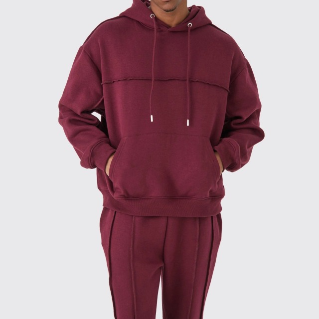 2023 Custom Men's Tracksuit Heavy Weight Cotton Suit Customized Embroidery Logo 3d Stitching Tracksuit For Men