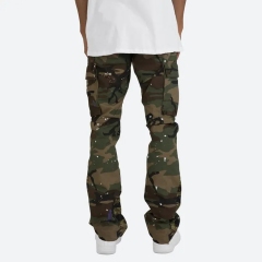 High Quality Men Bulk Wholesale Custom Camo Camouflage Cargo Pant Streetwear Bootcut Cargo Pants Mens