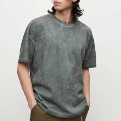 Men's 100% Cotton Custom Logo Blank T Shirts Oversized Drop Shoulder O-neck Self-cultivation T-shirts For Men