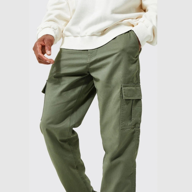 Fashion Casual Custom Straight Leg Twill Stacked Oversized Camo Cargo Pants Men