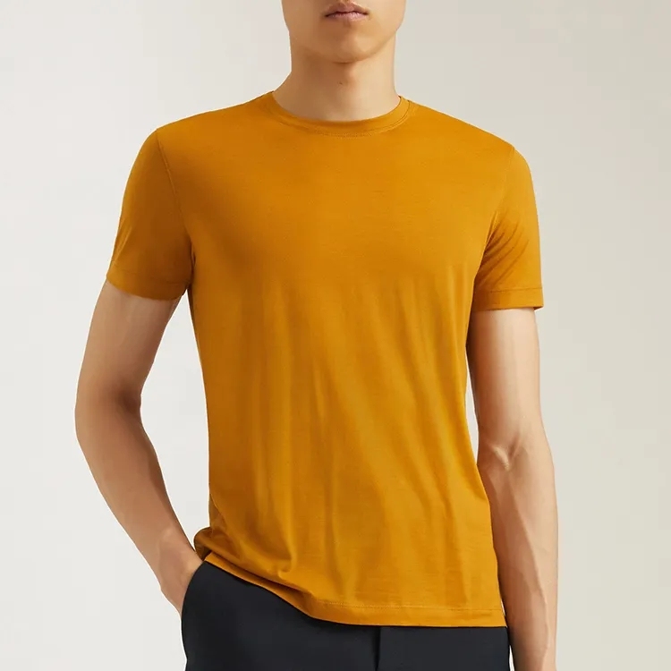 Men's 100% Cotton High Quality Custom Logo Blank T Shirts Normal Fitting Crew Neck Slim Fit T-shirts For Men