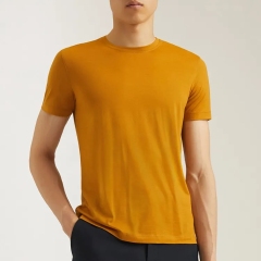 Men's 100% Cotton High Quality Custom Logo Blank T Shirts Normal Fitting Crew Neck Slim Fit T-shirts For Men