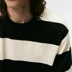 Luxury Design High Quality Custom Color Cut And Sew New Fashion Men T Shirt Abstract Crew Neck Tshirt Thick Fabric