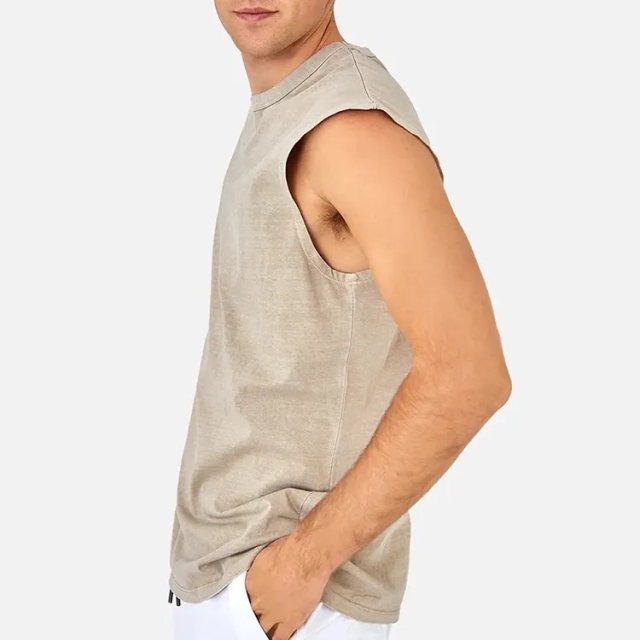 Men's 100% Cotton Custom Logo Blank T Shirts Oversized Rib Crew Neck Plain Tee Luxury Loose T-shirts For Men