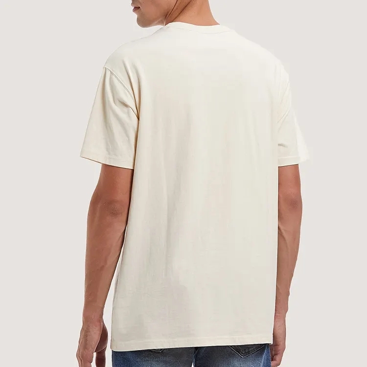 Men's 100% Cotton Blank T Shirts High Quality Custom Logo Design Drop Shoulder Oversized Casual T-shirt For Men