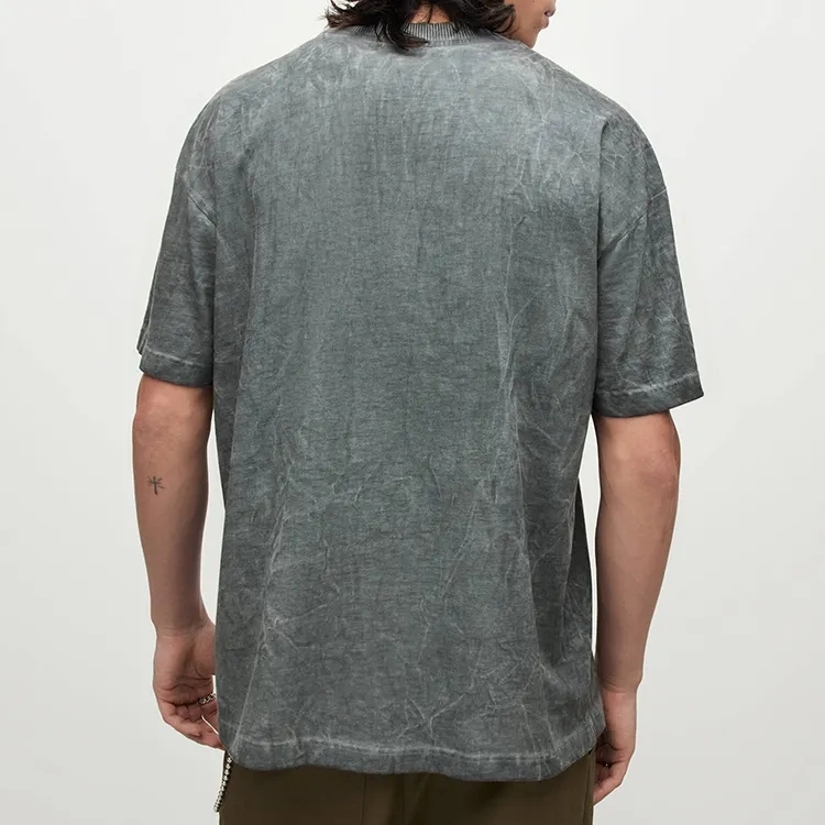 Men's 100% Cotton Custom Logo Blank T Shirts Oversized Drop Shoulder O-neck Self-cultivation T-shirts For Men