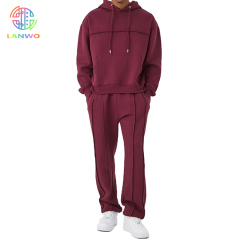 2023 Custom Men's Tracksuit Heavy Weight Cotton Suit Customized Embroidery Logo 3d Stitching Tracksuit For Men