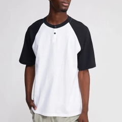 Men's Heavy Cotton Custom High Quality Logo Blank T Shirts Oversized Rib Crew Neck Plain Tee Luxury Loose T-shirts For Men