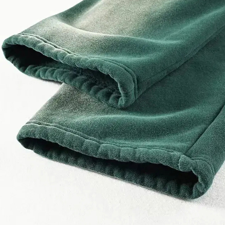 Custom Mens Clothing Acid Wash Sweatpants 240gsm-480gsm 100% Cotton French Mens Pants Custom Logo