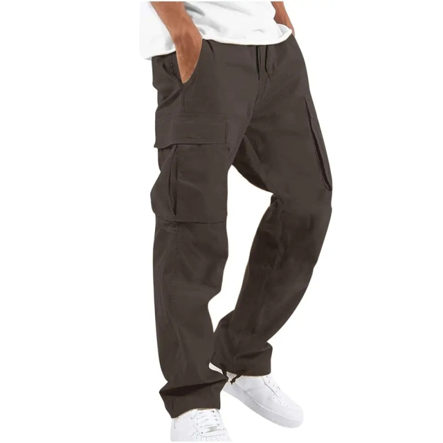 Custom Multi-color Big Side Pockets Multi-pockets Loose Button Closure Pants Men's Pants