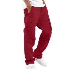 Custom Multi-color Big Side Pockets Multi-pockets Loose Button Closure Pants Men's Pants