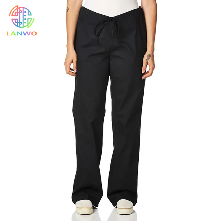 Outdoor Mens Pant Drawstring Waist Trousers With Pocket Custom Logo Wide Leg Pants For Men Casual