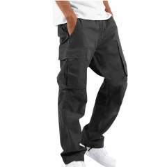 Custom Multi-color Big Side Pockets Multi-pockets Loose Button Closure Pants Men's Pants