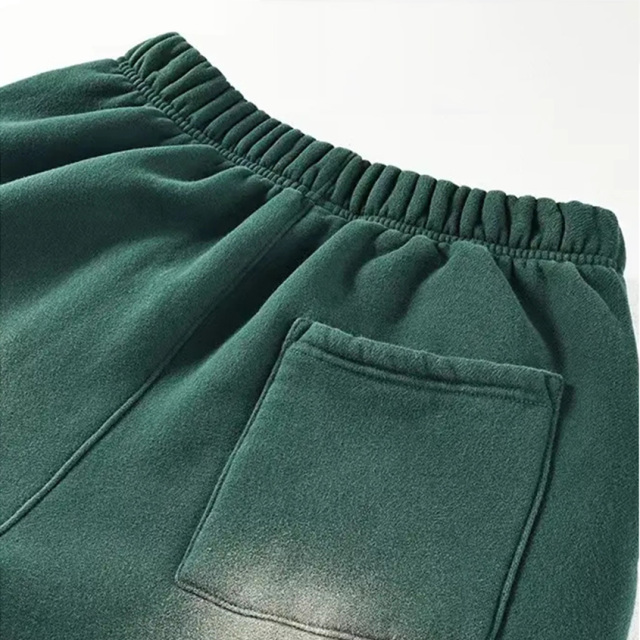 Custom Mens Clothing Acid Wash Sweatpants 240gsm-480gsm 100% Cotton French Mens Pants Custom Logo