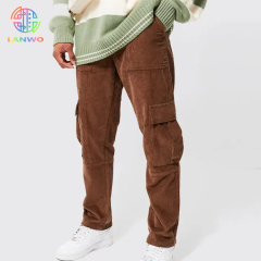 Manufacturer Custom Logo Corduroy Casual Pants Men Cargo Pant Trousers