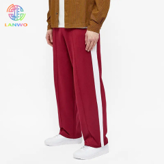 Custom Design Plus Size Training Sweat Track Pants Men Taped Jogger Trackpants Wide Leg