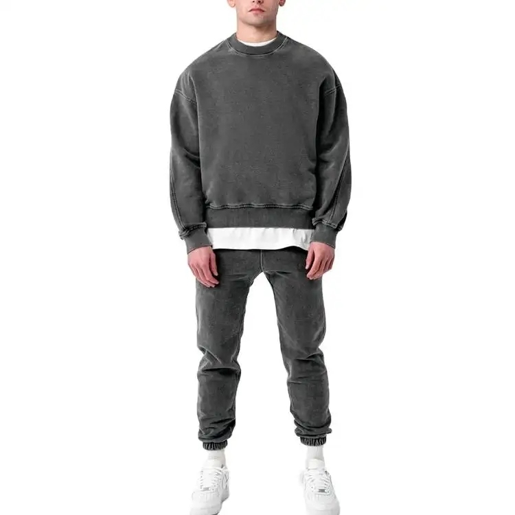 Oem Wholesale Custom Hot Sale 2023 Spring Vintage Windbreaker Blank Boys Acid Wash Tracksuits