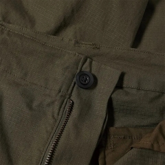 Custom Checked Cotton Ripstop Cargo Pockets Pants With Adjustable Drawcord Cuffs Track Pants