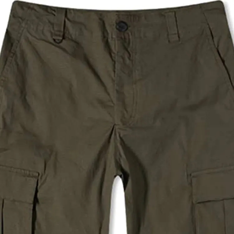 Custom Checked Cotton Ripstop Cargo Pockets Pants With Adjustable Drawcord Cuffs Track Pants