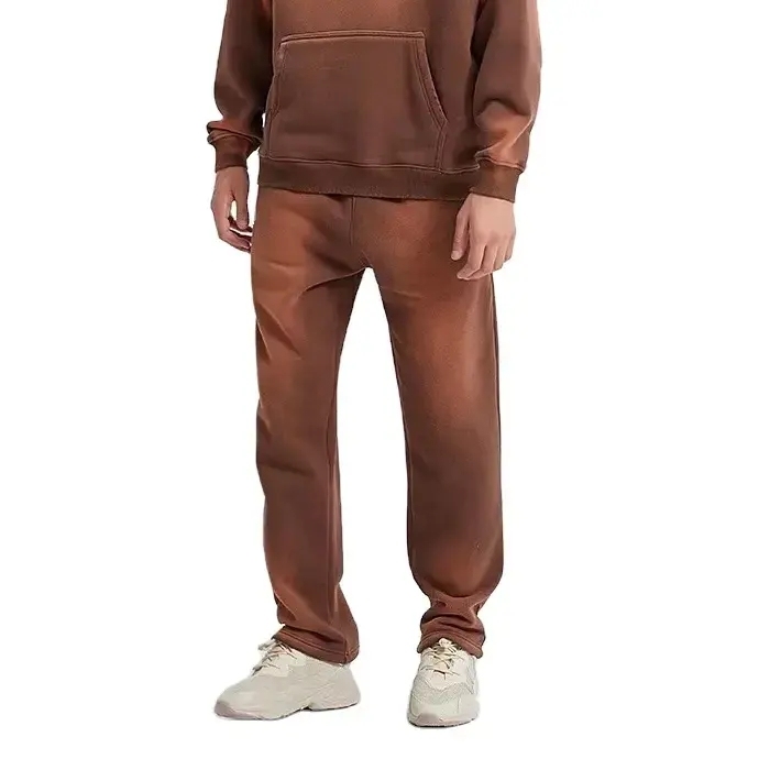 Custom Mens Clothing Acid Wash Sweatpants 240gsm-480gsm 100% Cotton French Mens Pants Custom Logo