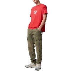 Straight Leg Utility Pants 100% Cotton Canvas With Mid Rise Waist And Workwear Pockets For Men