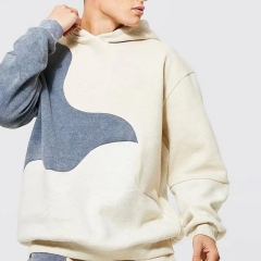 Oem Wholesale Latest Design Blue And White Custom Tracksuits High Quality For Men Cotton Tracksuit