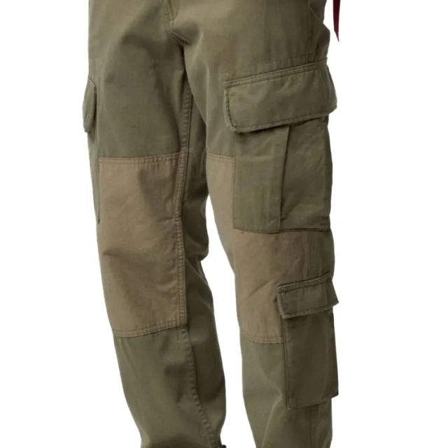 Straight Leg Utility Pants 100% Cotton Canvas With Mid Rise Waist And Workwear Pockets For Men
