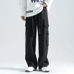 Factory Wholesale Belt Detail Multi-pocket Boys Trousers Pant Custom Logo Casual Cargo Pants For Boy