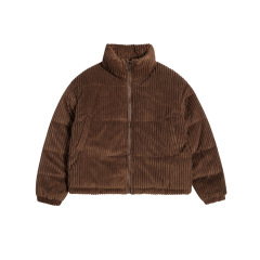 Simple stand-up collar solid color down jacket men's trendy brand basic casual versatile cotton jacket