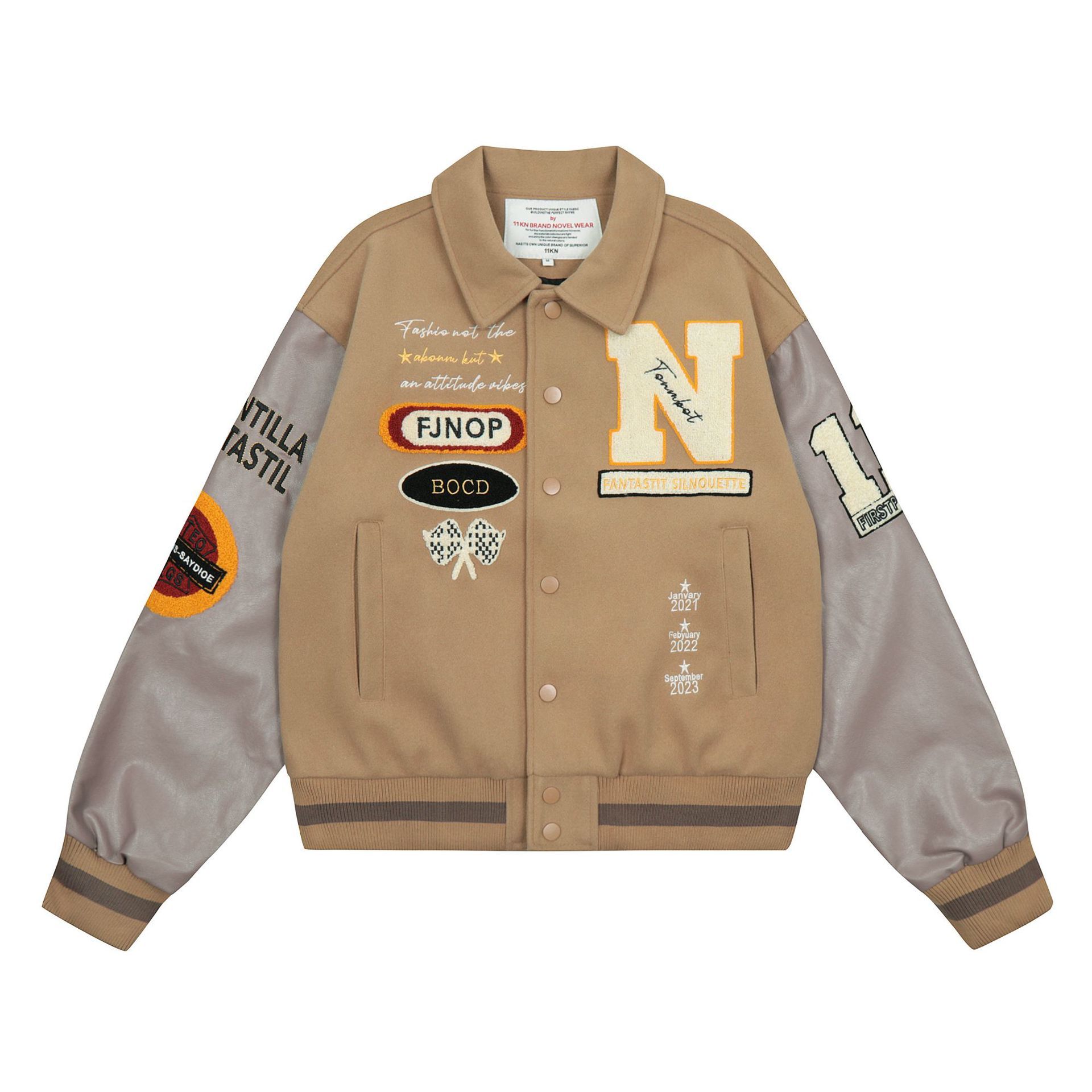 Spring Ladies New Streetwear Embroidered Baseball Jacket