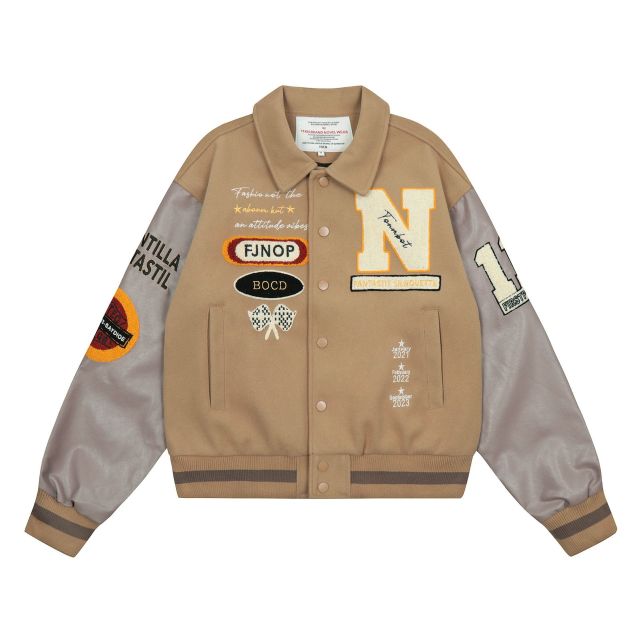 Spring Ladies New Streetwear Embroidered Baseball Jacket