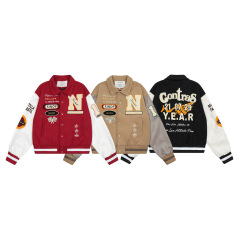 Spring Ladies New Streetwear Embroidered Baseball Jacket