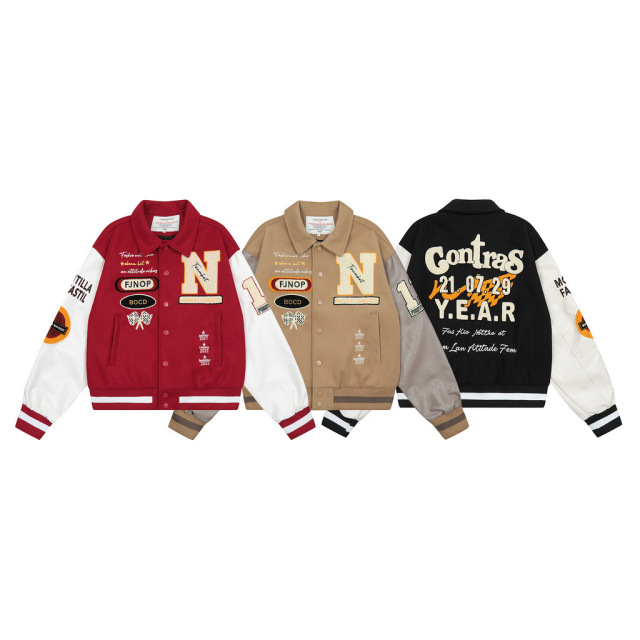 Spring Ladies New Streetwear Embroidered Baseball Jacket