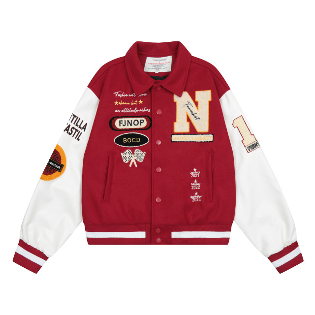 Spring Ladies New Streetwear Embroidered Baseball Jacket