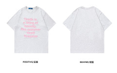 Summer street retro men's casual short-sleeved letter printed T-shirt