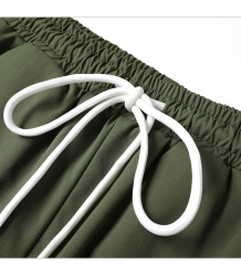 Summer new thin pocket solid color cargo shorts loose quarter pants for men