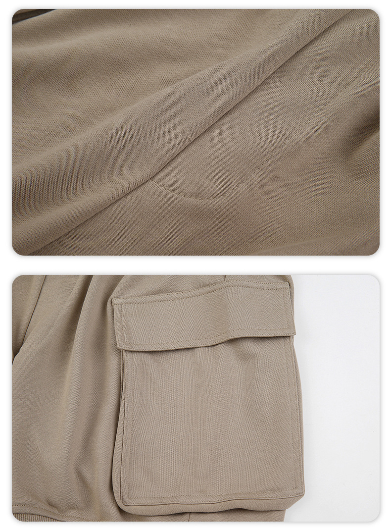 Summer new hip-hop shorts extended drawstring large pocket shorts for men