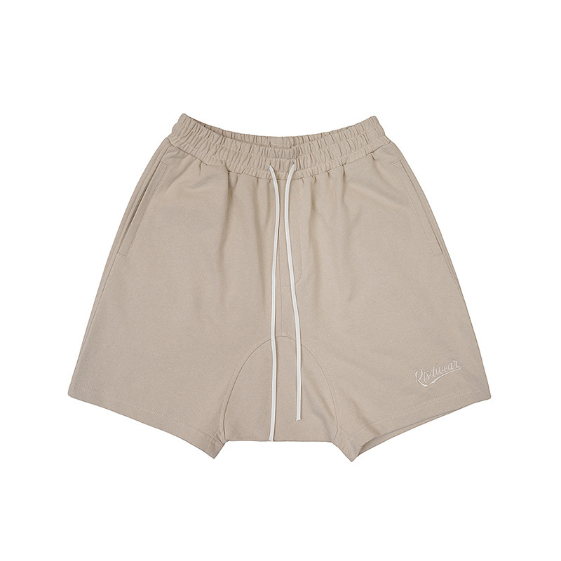 Summer heavyweight 400g new embroidered shorts loose street shorts for men