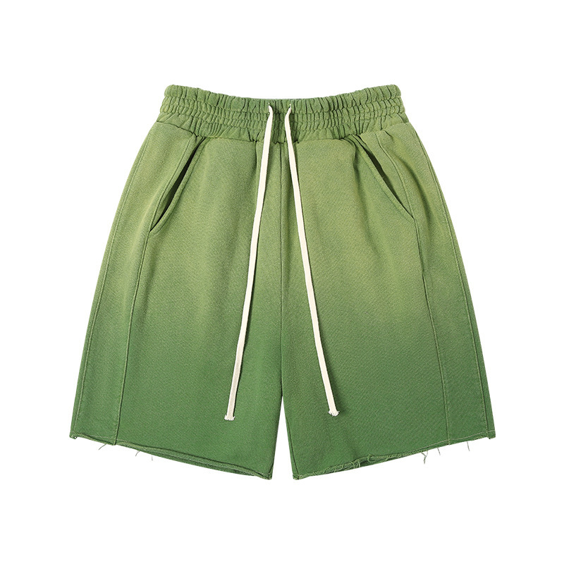 Summer new loose casual high street 400g heavyweight batik shorts for men