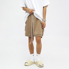 Summer new hip-hop shorts extended drawstring large pocket shorts for men
