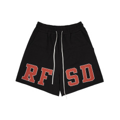 Summer new product 420g heavyweight fashion brand shorts loose sports casual printed shorts for men