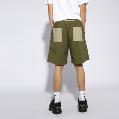 New spring and summer contrasting color loose sports casual straight shorts men's short pants