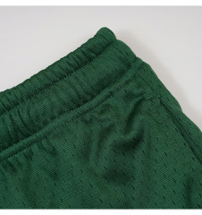 Summer heavyweight 400g mesh embroidered street loose shorts for men