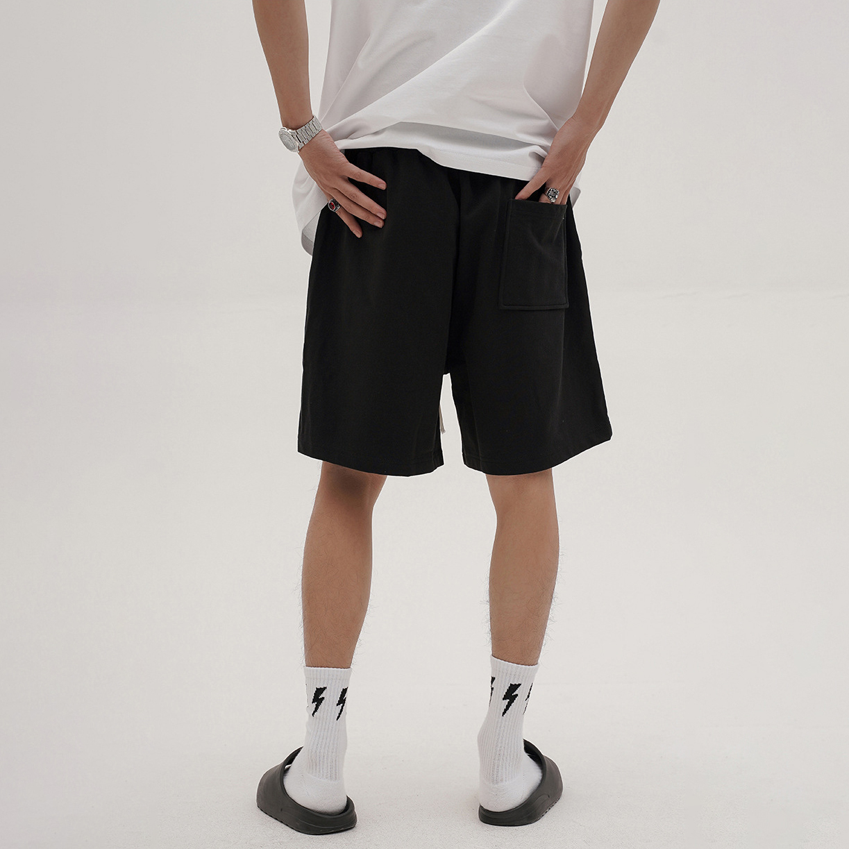 Summer new product 420g heavyweight fashion brand shorts loose sports casual printed shorts for men