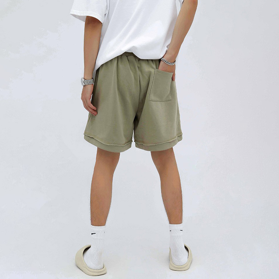 New summer loose embroidered street lengthening shorts